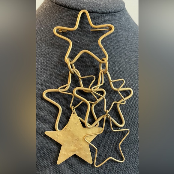 Martha Sturdy Vancouver brooch earrings gold tone vintage 80’s stars dangle boho - Picture 4 of 10